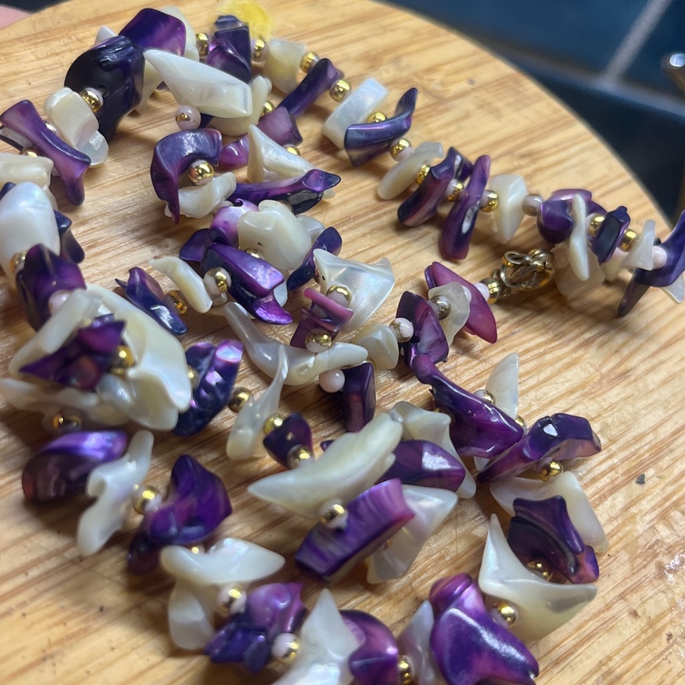 Vintage Mother of Pearl Abalone Necklace